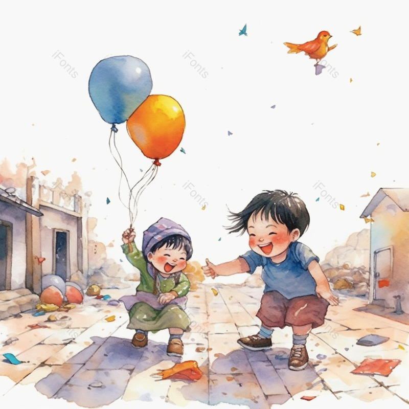 开心六一节日儿童插画背景,插画/手绘图,插画/手绘图库,插画/手绘图下载,插画/手绘